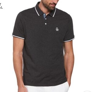 Original Penguin Grey Tipping Polo small s